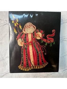 Vintage The Bombay Company Hand Painted Lacquered Vintage Christmas Trinket Box